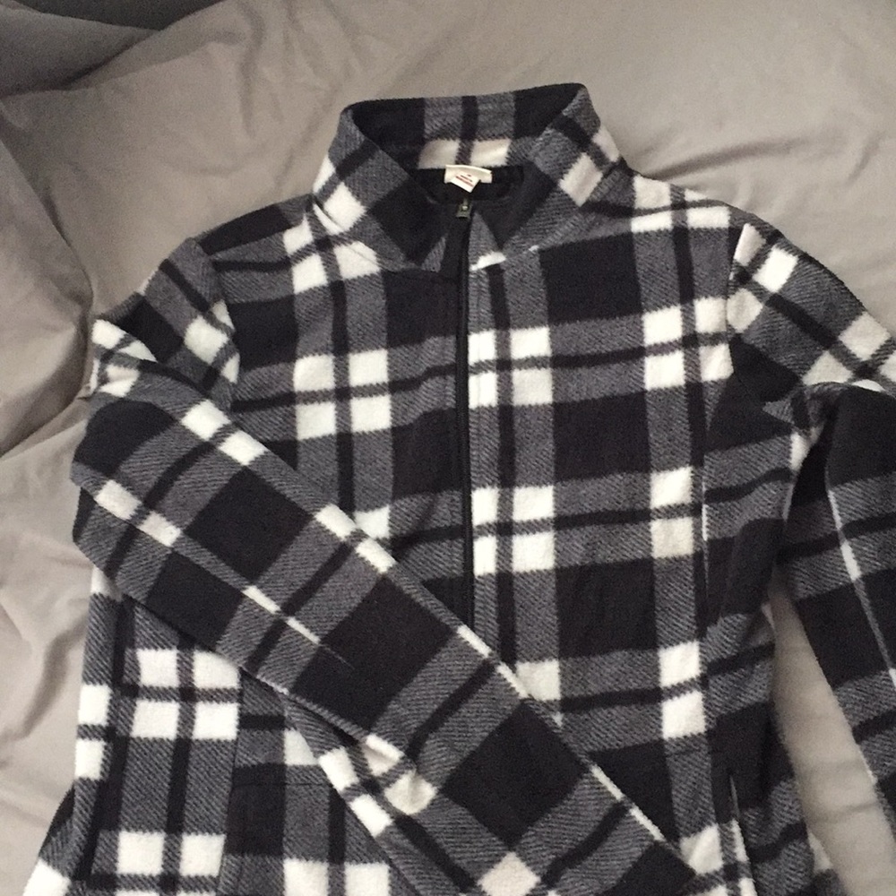 Full zip patterned fleece